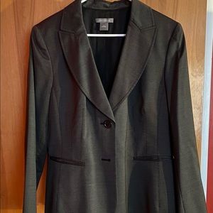 Grey wool blend blazer